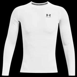 Under Armour Heat Gear White Compression Top Size Large *Has Hole Next To Seam*